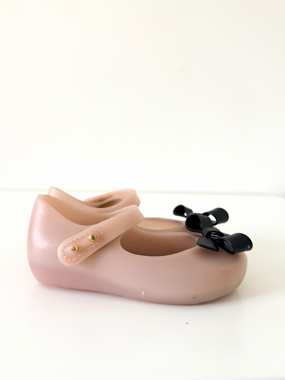 Mini Melissa Ultragirl Classy Pink Mary Jane Shoes With Bow Size 7